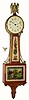 C.1928, Waltham Clock Co., 8-day lever movement banjo timepiece.