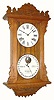 C.1890, Ithaca Calendar Clock Co., "No. 16 Hanging Index", 8-day time/strike calendar wall clock,