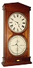 C.1875, Ithaca Calendar Clock Co., "No. 3 Regulator", 8-day, 2-weight, double dial calendar, with restorations.