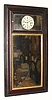 C.1850, George Hills, Plainville, Conn. 30-hour "Connecticut" mirror clock (movement changed long ago).
