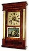 C.1855, Chauncey Jerome, New-Haven, Conn (on dial), 30 hour 2-weight gilt column clock in good condition,