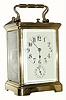 C.1900, French, Ch. Hour, Brass Cased Carriage clock, time, strike, repeat and alarm in a corniche case,