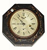 C.1850, Chauncey Jerome, New Haven, Conn., 30-hour octagon wall timepiece in fair, as-found condition.