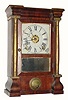 C.1870, Seth Thomas Clock Co., "COLUMN", 8-day time/strike miniature column and cornice shelf clock.