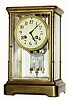 C.1910, French, Marti and Cie, 8-day time and strike crystal regulator, as-found,