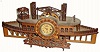 C.1880, Unknown, 30-hour lever movement fretwork clock,