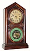 C.1880, E. Ingraham and Co., "Doric", 8-day time/strike shelf clock, in generally good condition.
