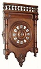 C.1880, French, 8-day walnut cartel clock, time and strike.