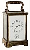 C.1900, French, Brass Cased Carriage Clock, Time and Alarm,