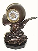 C.1890, French, Bronzed Spelter figural clock,