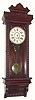 C.1901, Ansonia Clock Co., "Queen Jane", walnut wall clock in excellent original condition.
