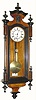 C.1895, German, 1-Wt, Dwarf Regulator (short pendulum) wall clock in the Alt Deutsch style.