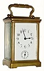 C.1910, French Brass Cased Carriage Alarm clock in generally fair to good original condition,