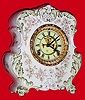C.1907, Ansonia Clock Co., 8-day time/strike porcelain mantel clock.