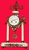 C.1900, French, Marti, Paris, Marble Portico clock in very good original condition.