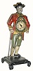 C.1986, Dutch (with made in Holland sticker), cast pot metal clock peddlar,