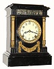 C.1901, Ansonia Clock Co., "St. Cloud", 8-day time/strike enameled iron case mantel clock.