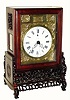 C.1990, Chinese Bracket Clock and base, reproduction of late 18th century 2-fusee, crown verge bracket clock.