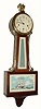 C.1932, New Haven Clock Co., "Whitney", 8-day time/strike Westminster chime banjo clock, in generally good original condition.