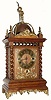 C.1900, French, Walnut and Ormolu cased mantel clock, clean and ticking.