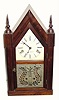 C.1845, J. C. Brown, Forestville, Conn., 30-hour time and strike mini steeple in very good condition.