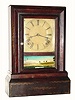 C.1850, Forestville Mfg. Co., J. C. Brown, Bristol, CT, 8-day cottage clock in rosewood veneered case.