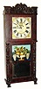 C.1835, Hotchkiss and Benedict, Auburn, N.Y., 8-day time/strike carved column shelf clock.