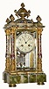 C.1895, French, Onyx and Cloisonne Crystal Regulator in very good original condition.