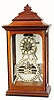 C.1890, Ithaca Calendar Clock Co., Box Skeleton, double dial shelf clock, in very clean condition.