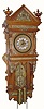 C.1900, Ansonia, "ANTIQUE HANGING", wall clock in oak and in outstanding original condition.