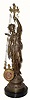 C.1885, French, Suspended Mystery Clock, 2 parallel chains holding a small timepiece