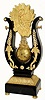 C.1830, French, Oscillating Movement Lyre clock with ormolu mounts,