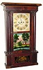 C.1841, Spencer and Wooster and Co., Salem Bridge, Conn., 8-day time/strike column and cornice shelf clock.