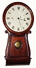 C.1840, (attributed to) J. N. Dunning, Burlington, VT, 8-day "Parliament" style wall timepiece