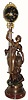 C.1890, French, Large Bronzed Spelter Swinging mystery timepiece, in very good original condition.