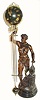C.1890, French, Large Male Figure Swing Clock (Industry) in excellent original condition.
