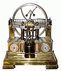 C.1880, French, "Steam Engine and Flywheel", from the Industrial Series,