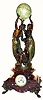 C.1890, French, Bronzed Spelter Figural clock,