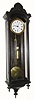 C.1870, George A. Jones, New York, wall regulator with center seconds hand and grid pendulum,