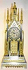 C.1840, French, "Pendule Romantique", a la Cathedrale, in silver and gilt brass, and in very good original condition.