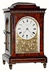C.1855, English, Mini 4-Glass Rosewood mantel timepiece by Hanson of Windsor.