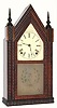 C.1845, J. C. Brown, Forestville, Conn., 8-day time and strike full ripple steeple clock.