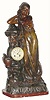 C.1880, French, Patinated Spelter Figural clock, "La Cruche Cassee" or The Broken Jug.