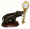 C.1910, German, Junghans, Elephant, 30-hour "swinging arm" timepiece in very good condition.