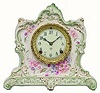 C.1905, Ansonia La Lorne, Royal Bonn porcelain clock in very good original condition.