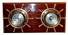C.1959, Chelsea Clock Co., Boston, ship's bell clock and barometer set,