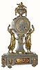 C.1900, French, marble and bronze figural clock