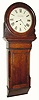 C.1840, English, Sam'l Simms, Chipping Norton, timepiece tavern clock in oak.