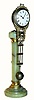 C.1900, German, Junghans, "Onyx Pillar" Swing clock in very good original condition.