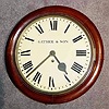 C.1900, English, Single Fusee Dial or pub clock in good original condition.